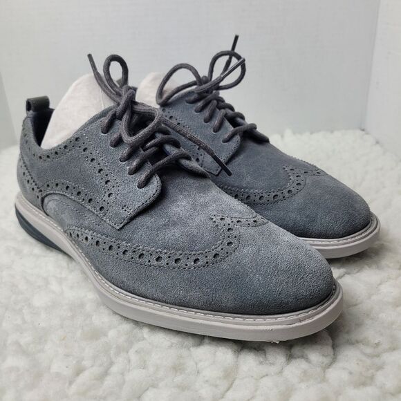 Cole Haan Grand Evolution Mens Oxford Shoe Size 7 M Gray Suede Wingtip Sneaker - Picture 1 of 10